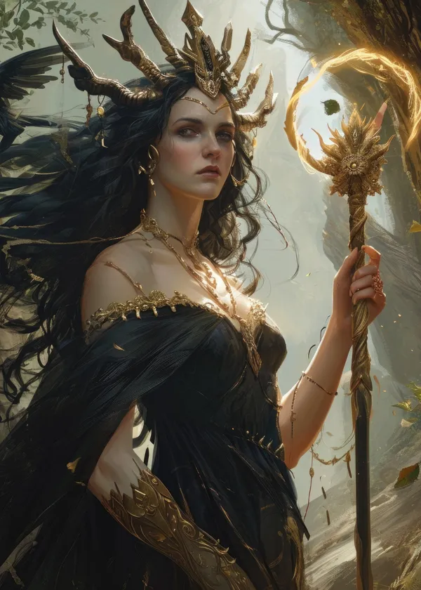 Hecate Greek Mythology Fantasy Art Print