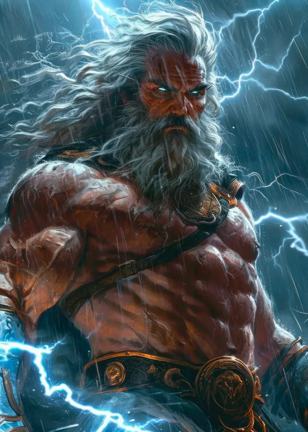 Zeus Greek Mythology Fantasy Art Print