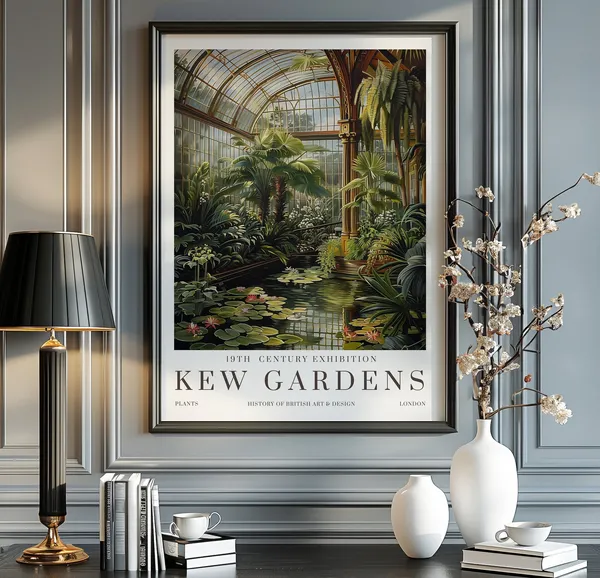 William Morris Print Kew Gardens London Poster Vintage Wall Art Floral