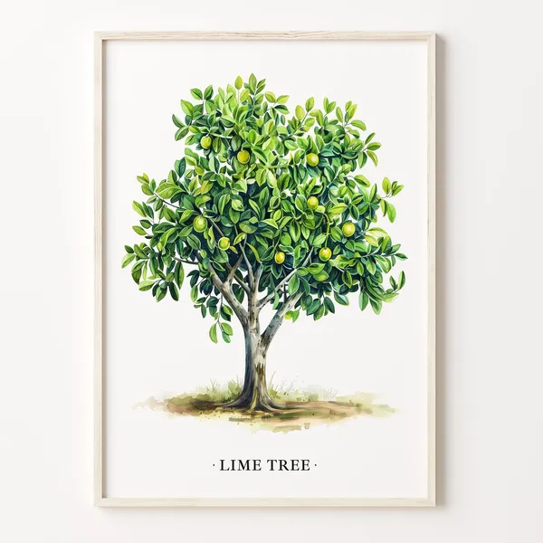 Lime Tree Botanical Art Print, Nature-Inspired Decor