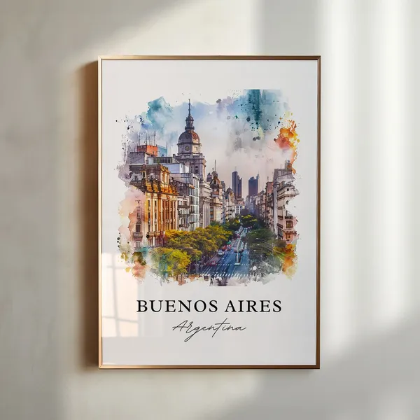 Buenos Aires Housewarming Travel Poster