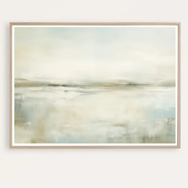 Coastal Seascape Abstract Ocean Painting, Modern Art Print