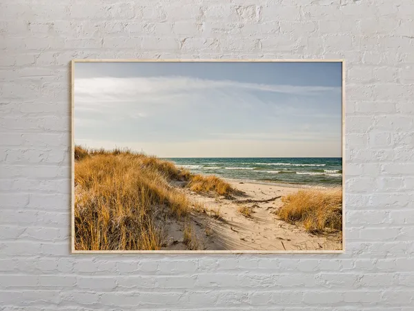Lake Michigan Travel Poster, USA Wall Art Print