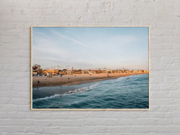 Seal Beach Art Print, USA Ocean Beach Decor