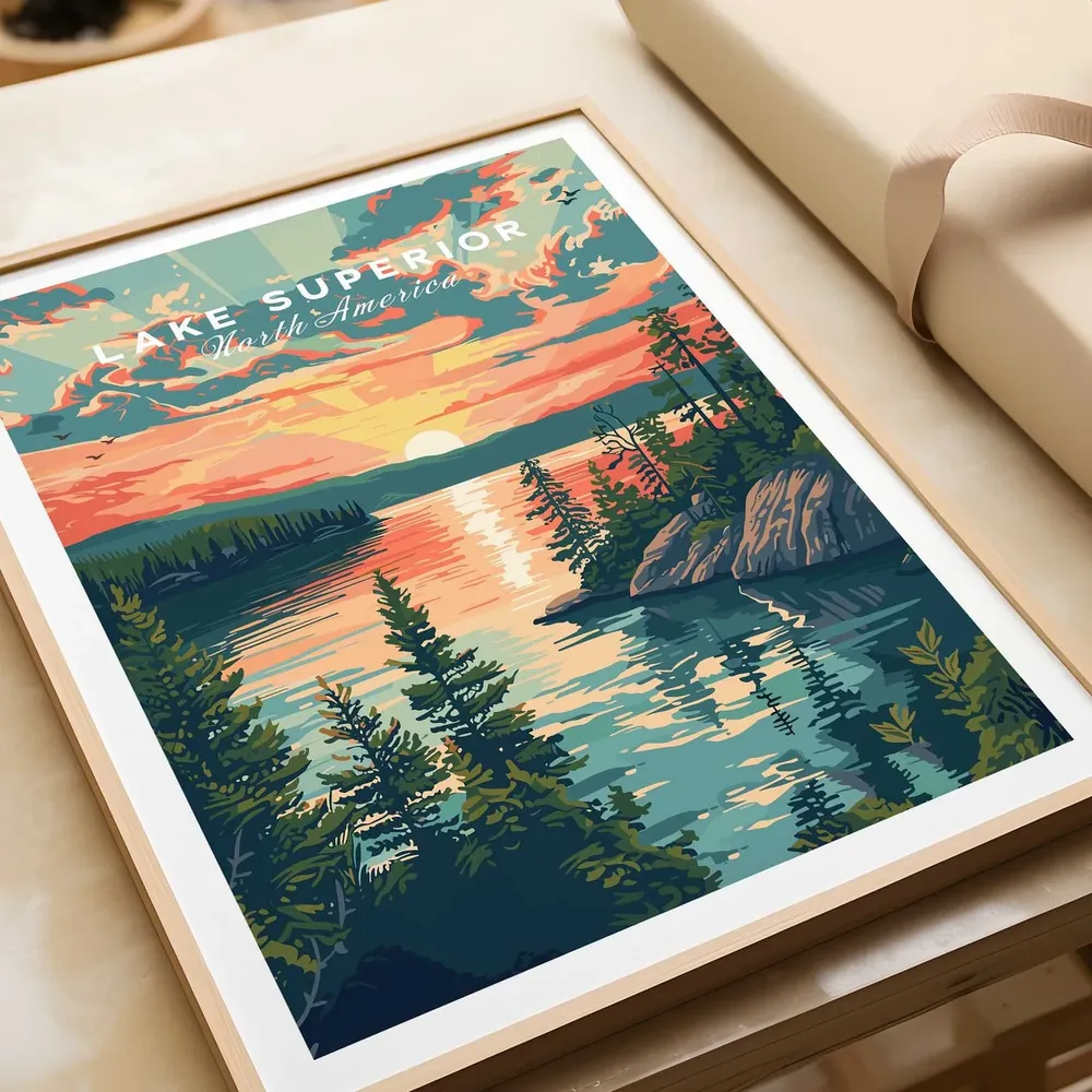 Lake Superior Gift Wall Art Print - Image 4