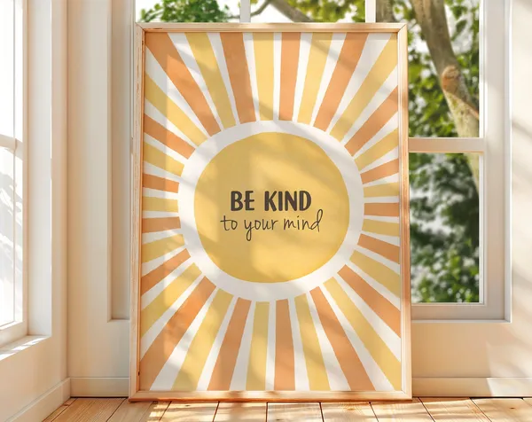 Be Kind To Your Mind Therapy Office Poster