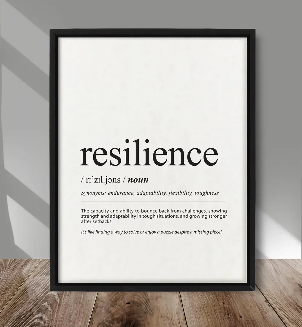 Resilience Definition Poster Art Print