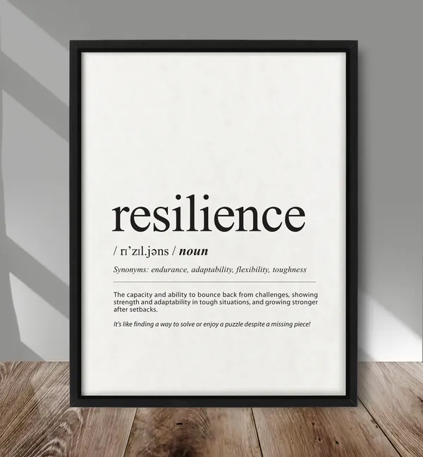Resilience Definition Poster Art Print