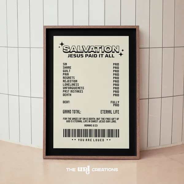 Retro Christian Bible Verse Poster, Modern Scripture