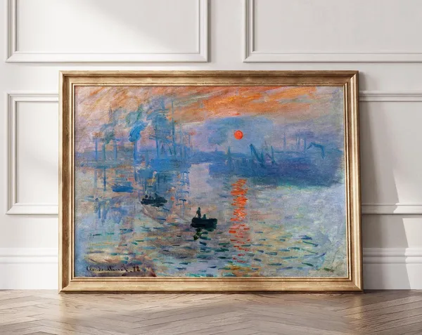 Claude Monet Impression Sunrise 1872 Poster Print