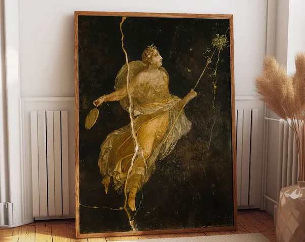 Dancing Maenad, Vintage Roman Classical Art Print