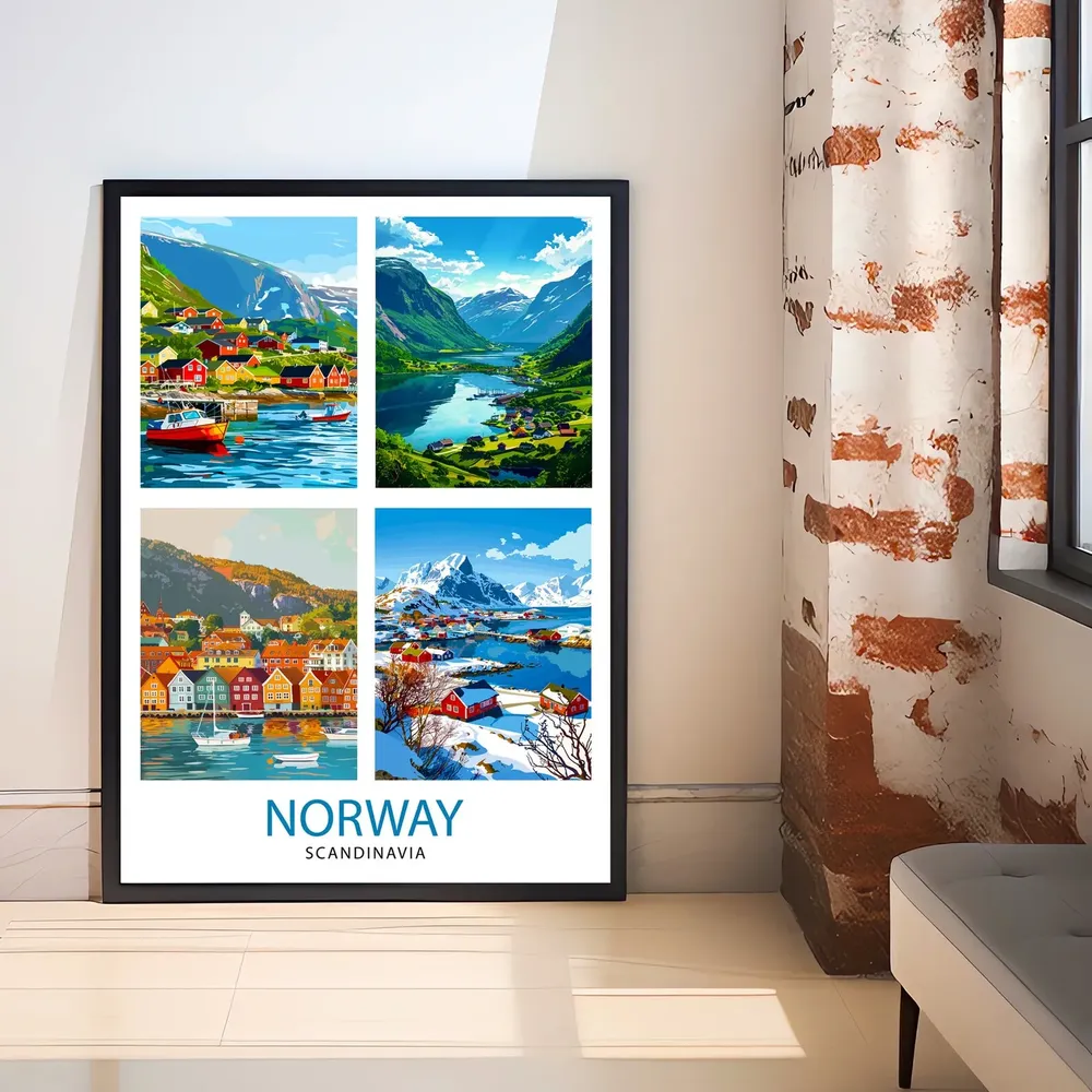 Norway Travel Poster, Europe Wall Decor - Image 3