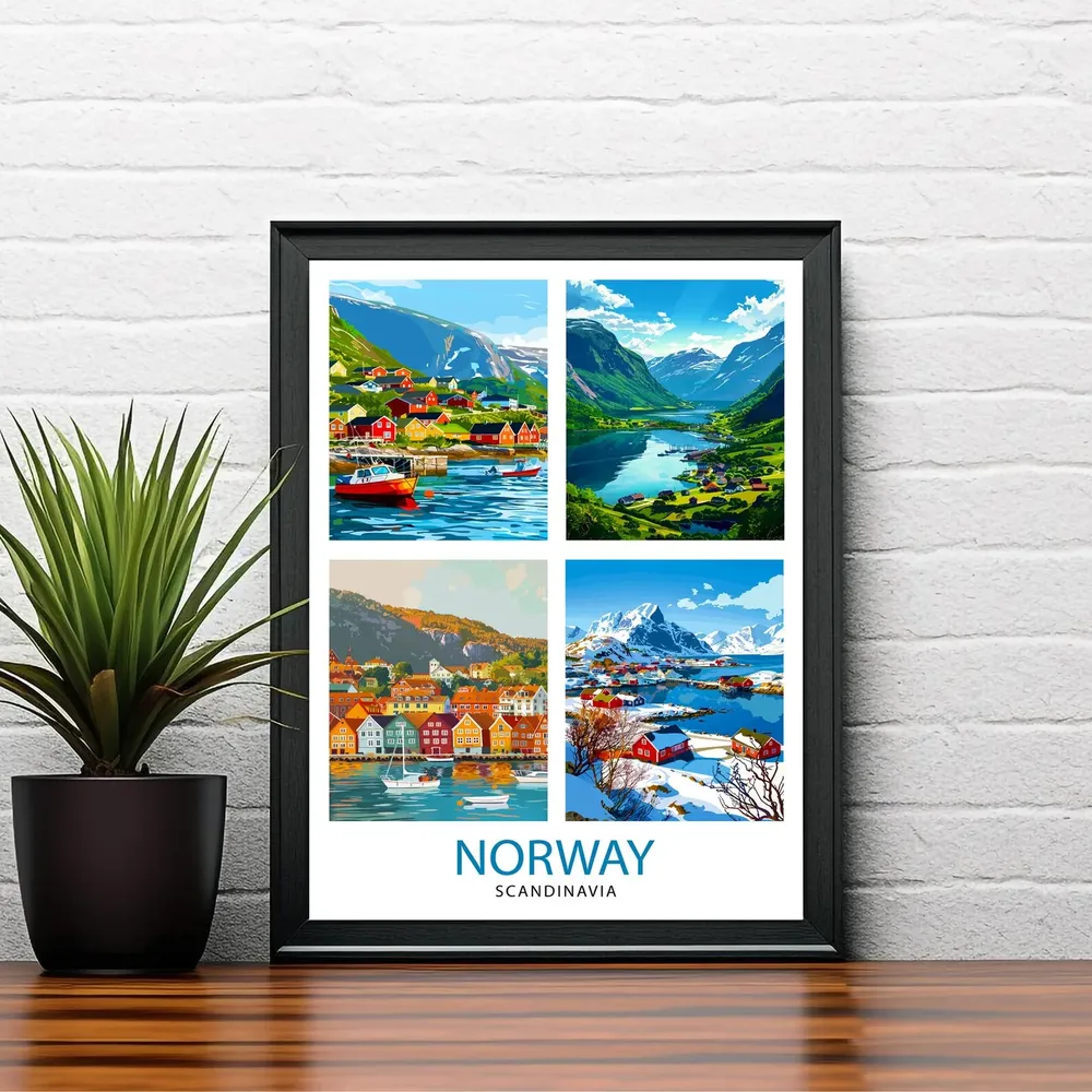 Norway Travel Poster, Europe Wall Decor - Image 2