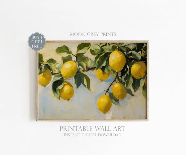 Lemon Tree Vintage Italian Summer Art Print