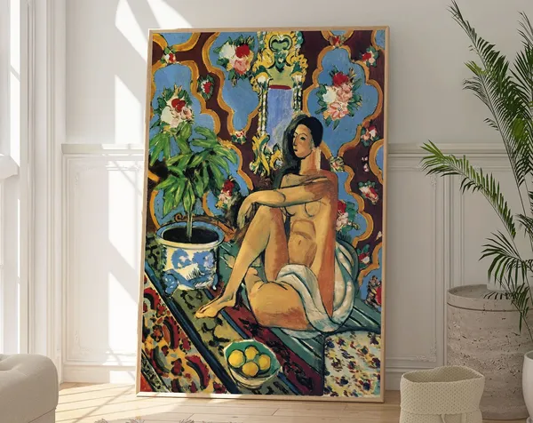 Matisse-Inspired Decorative Figure, Oriental Art Print