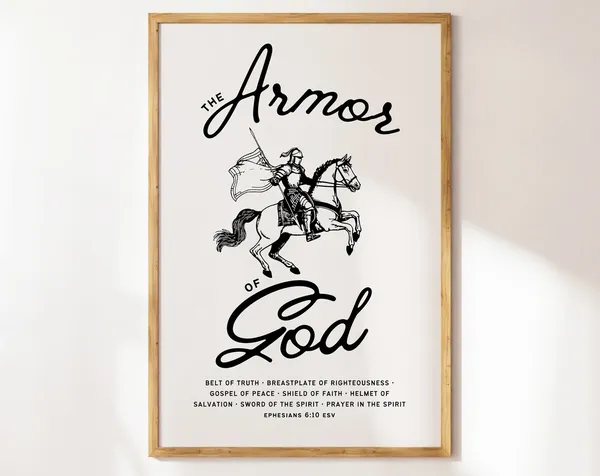 Armor Of God Vintage Christian Scripture Wall Art