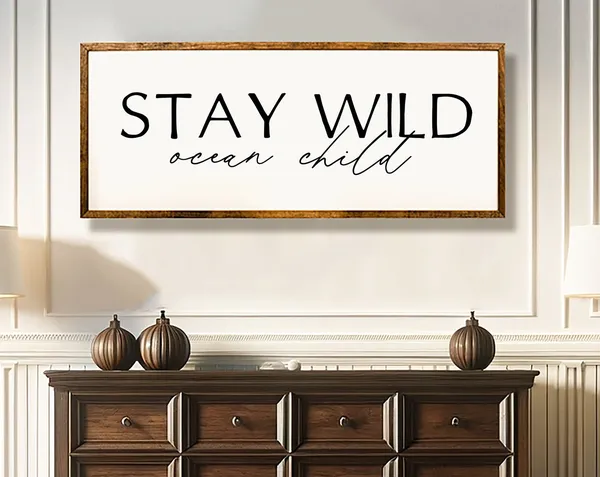 Stay Wild Ocean Child Coastal Surf Wall Art Print