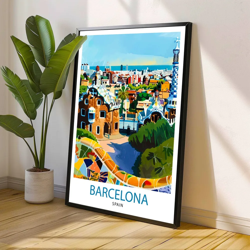 Barcelona Spain Travel Art Print - Image 2