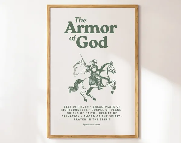Armor Of God Vintage Christian Art Print