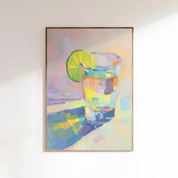 Tequila Vintage Cocktail Poster, Bar Cart Art Print