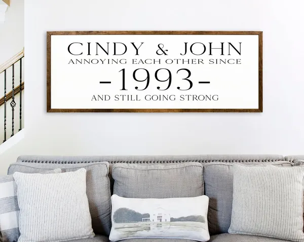 Annoying Each Other Since Personalized Family Wall Art