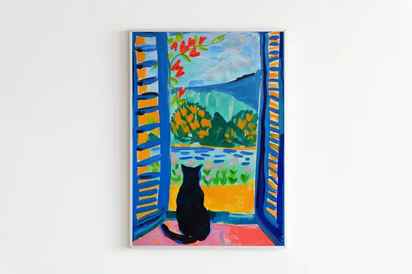 Matisse Cat Poster, Fauvism Modern Wall Art Print