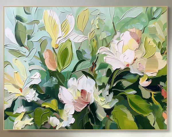 Botanical Garden Oil-Painting Style Art Print
