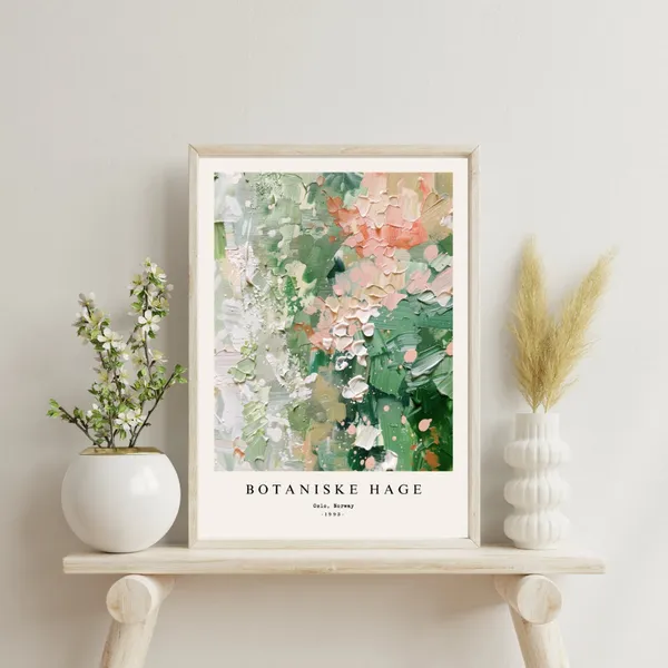 Boho Floral Garden Painting, Oslo Flower Market