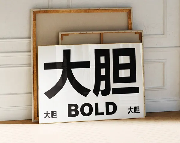 Bold Typography Poster, Maximalist Home Decor