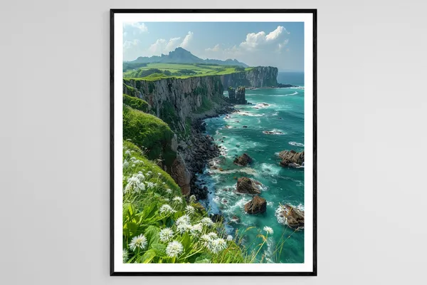 Jeju Island Landscape, Volcanic Rocks and Waters