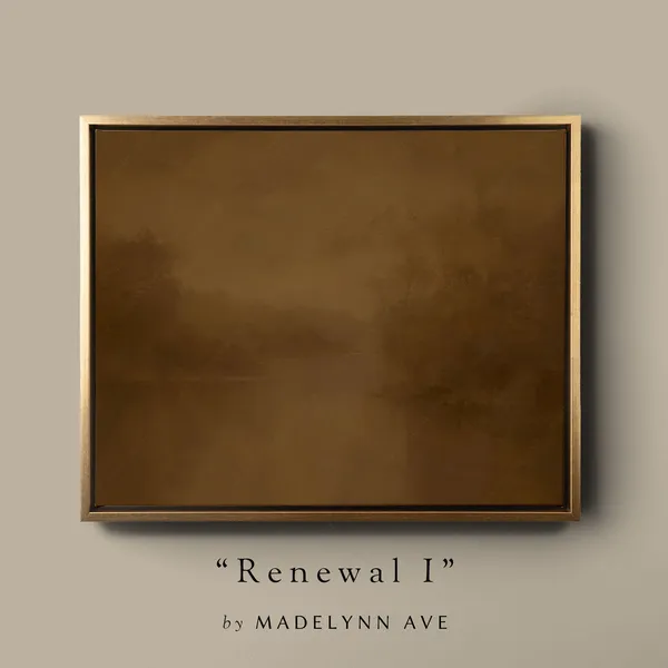 Moody Landscape Modern Art Print for Living Room