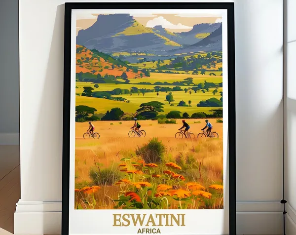 Mlilwane Wildlife Sanctuary Travel Poster, Eswatini