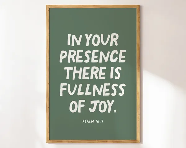 Psalm 16:11 Minimalist Bible Verse Art Print