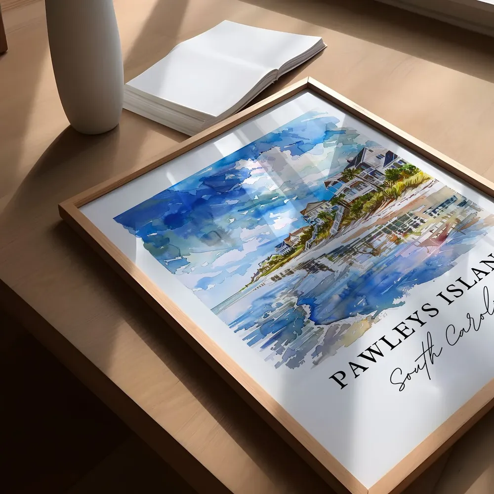 Pawleys Island, SC Watercolor Travel Poster - Image 5