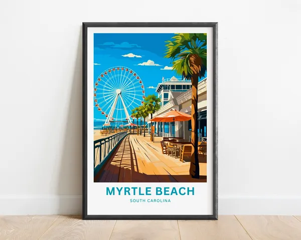 Myrtle Beach South Carolina Present Travel Poster