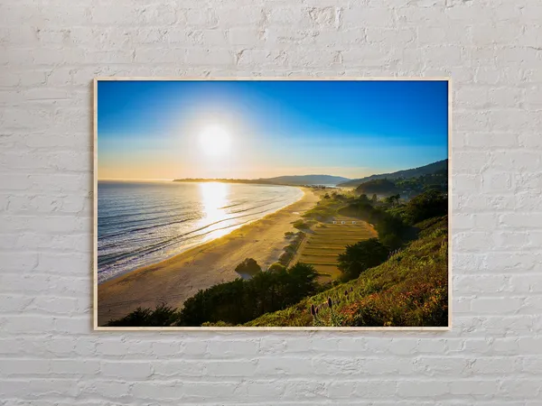 Stinson Beach Real Photo Poster, USA Travel Decor