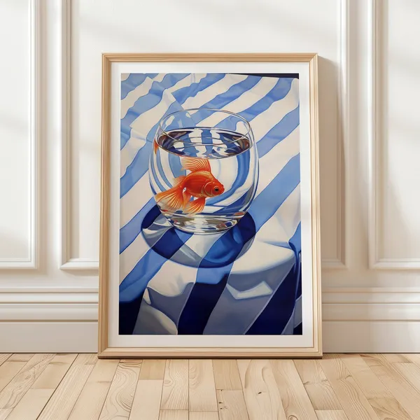 Fish In A Glass Modern Kitchen Art Print