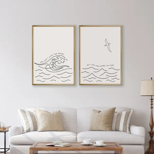 You Can't Stop The Waves, Learn To Surf Art Print