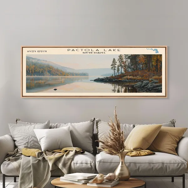 Pactola Lake South Dakota Panoramic Travel Poster