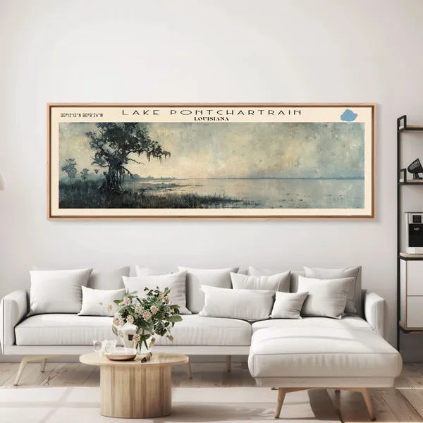 Lake Pontchartrain Louisiana Travel Poster, Landscape