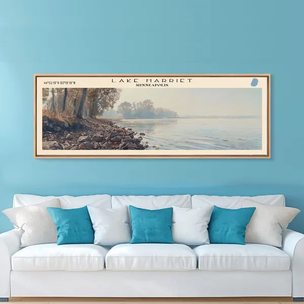 Lake Harriet Minneapolis Travel Poster, Lake House Decor