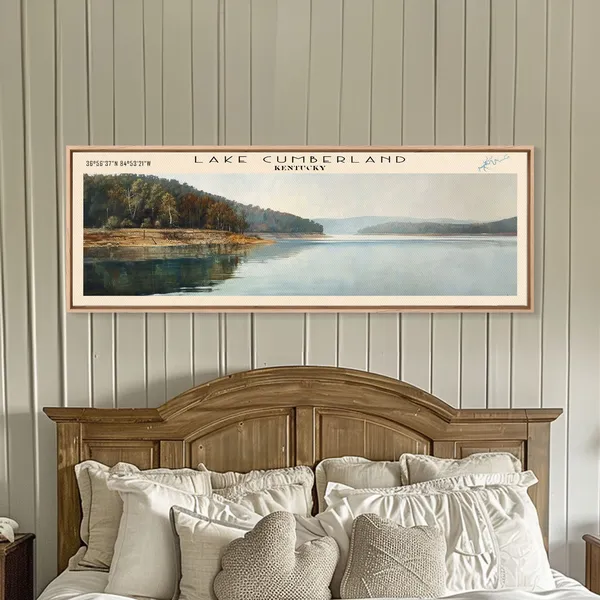 Lake Cumberland Kentucky Travel Poster, Scenic Lake