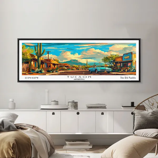 Tucson Arizona Mid-Century Modern Travel Poster