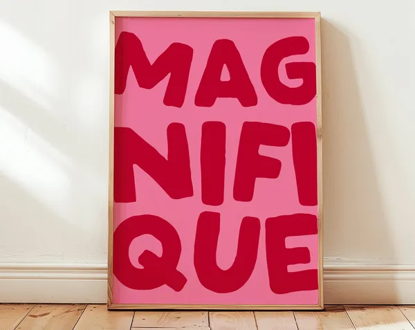 Magnifique Preppy Pink And Red Art Print