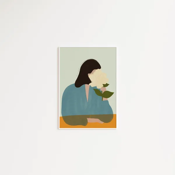 Abstract People Floral Illustration Art Print