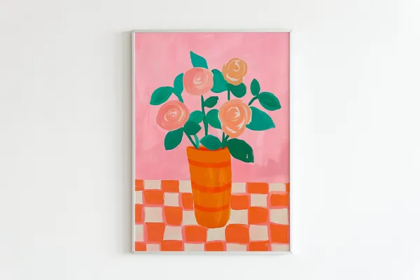 Matisse Flower Market Poster, Retro Botanical Art Print