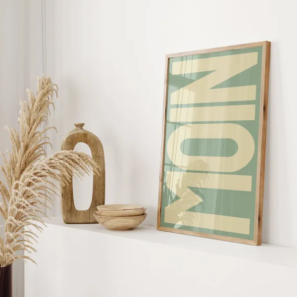 Moin Hamburg Travel Poster, Sage Green Beige
