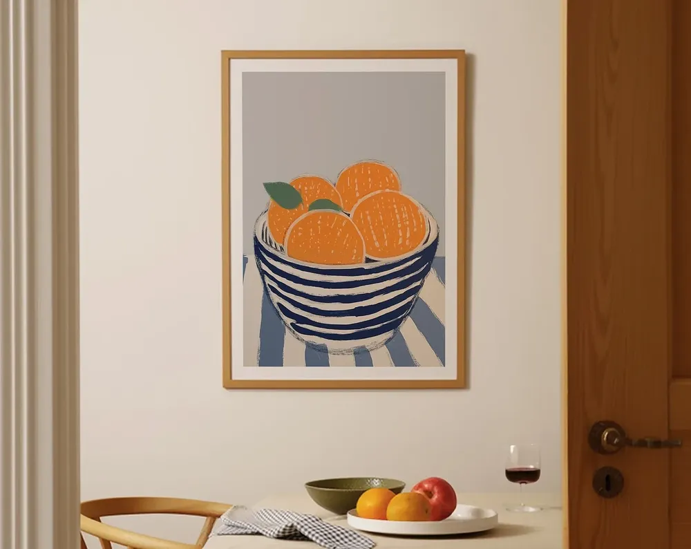 Oranges Modern Kitchen Wall Art Print - Image 4