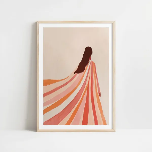 Abstract People Contemporary Artwork, Minimalist Art Print