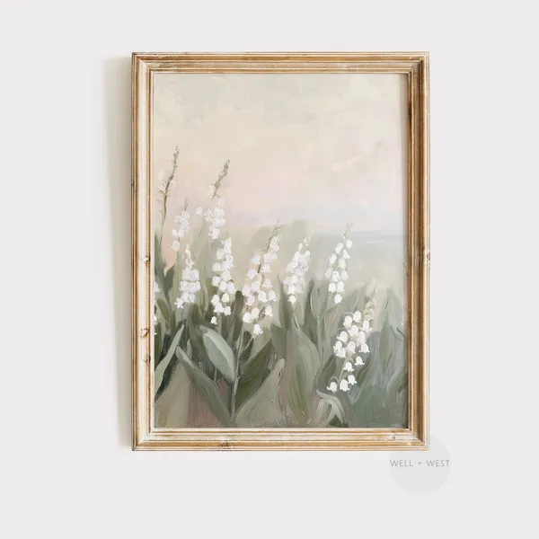 Lily of the Valley Spring Flower Botanical Art Print